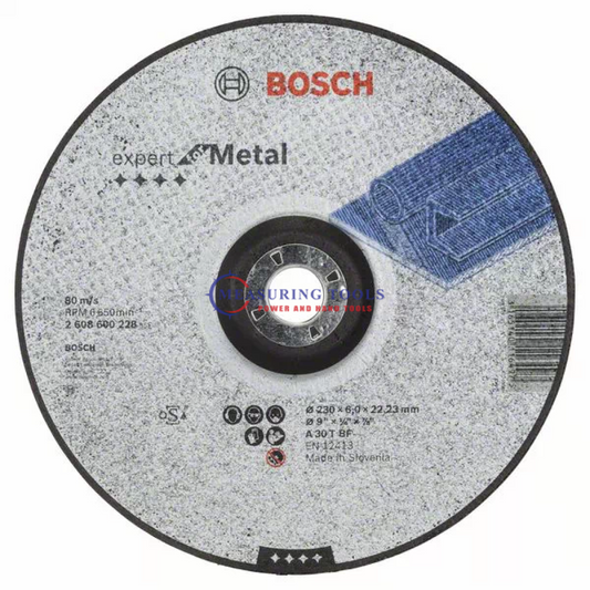 BOSCH METAL GRINDING DISC WITH DEPRESSED CENTRE 230MM 2608600228