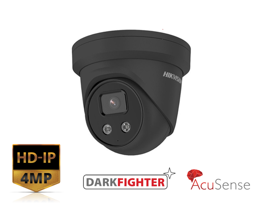 HIKVISION DS-2CD2346G2-IU/B (2.8mm) - AcuSense 4 MP IR Fixed Turret Network Camera