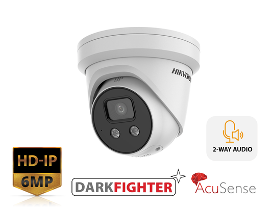 HIKVISION DS-2CD2366G2-ISU/SL(2.8mm) - 6 MP Strobe Light and Audible Warning Fixed Turret Network Camera