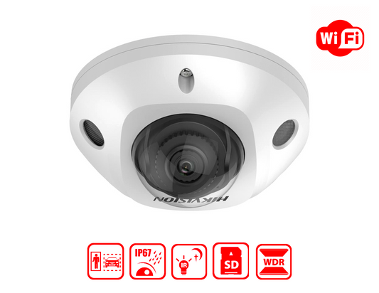 HIKVISION DS-2CD2543G2-I(WS) - Hikvision 4MP AcuSense Built-in Mic Fixed Mini Dome Network Camera