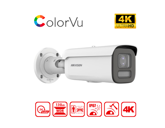 HIKVISION DS-2CD2687G2T-LZS(2.8-12MM)(C) - Hikvision 4K ColorVu Motorize Varifocal Bullet Network Camera