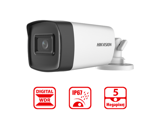 HIKVISION DS-2CE17H0T-IT3E(2.8mm) - 5 MP PoC Fixed Bullet Camera
