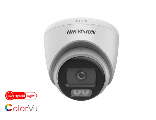 HIKVISION DS-2CE72KF0T-LFS - Hikvision 3K ColorVu Smart hybrid light Fixed Turret Camera