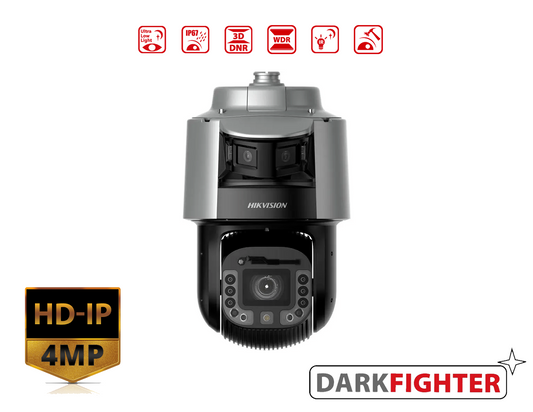 HIKVISION DS-2SF8C442MXS-DLW(24F0)(P3) - TandemVu 8-inch Panoramic 4 MP 42X DarkFighter Network Speed Dome