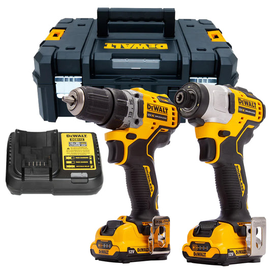 DeWalt DCK2110L2T 12V Brushless Drill Driver and Impact Driver With 2 x 3.0Ah Batteries