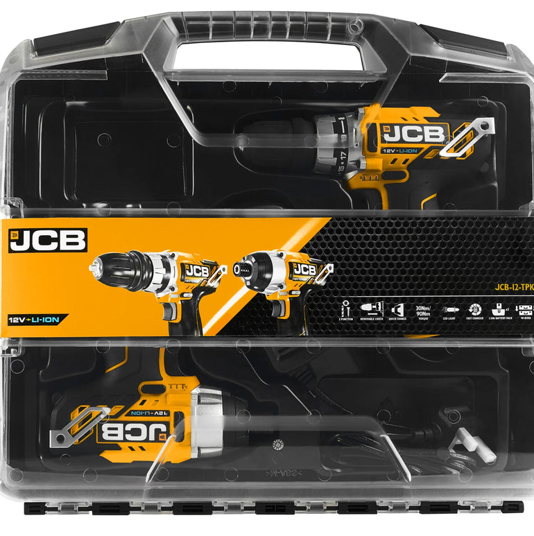 JCB 21-12TPK-WB-2 12V Twin Pack with 2 x 2.0Ah Batteries & Charger in W-Boxx 102