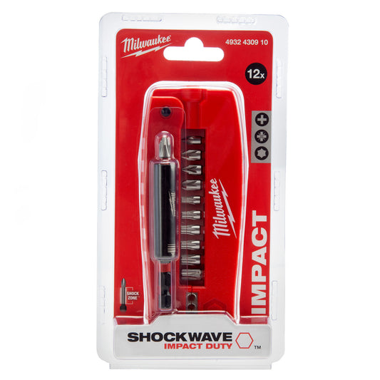 Milwaukee 4932430910 12 Pc Shockwave Impact Duty Drive Guide Screwdriver Bit Set