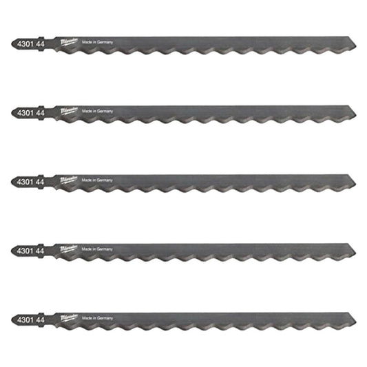 Milwaukee Jigsaw 155mm Wavy Knife Insolation Blades T313AW - 5pc - 4932430144