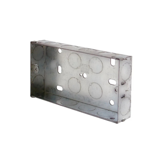 LAP 2-GANG GALVANISED STEEL INSTALLATION BOXES 25MM 10 PACK