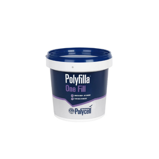 POLYCELL TRADE POLYFILLA ONE FILL TUB WHITE 1LTR