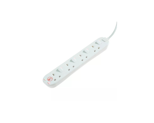 MASTERPLUG 13A 4-GANG SWITCHED SURGE-PROTECTED EXTENSION LEAD 1M