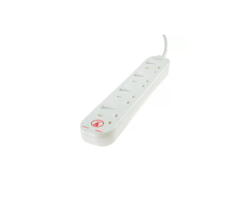 MASTERPLUG 13A 4-GANG SWITCHED SURGE-PROTECTED EXTENSION LEAD 1M
