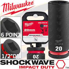 Milwaukee 20mm Shockwave Impact Duty 1/2" Drive Impact Socket