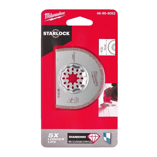 Milwaukee 48906052 75x25x1.2mm Starlock Grout Removal Multi Tool Blade