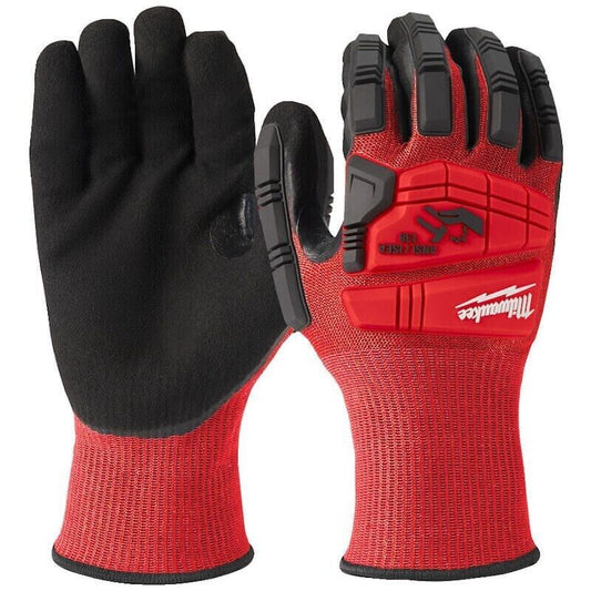 Milwaukee 4932478127 Work Gloves Impact Resistant Cat 3 Reinforced Back 8/M