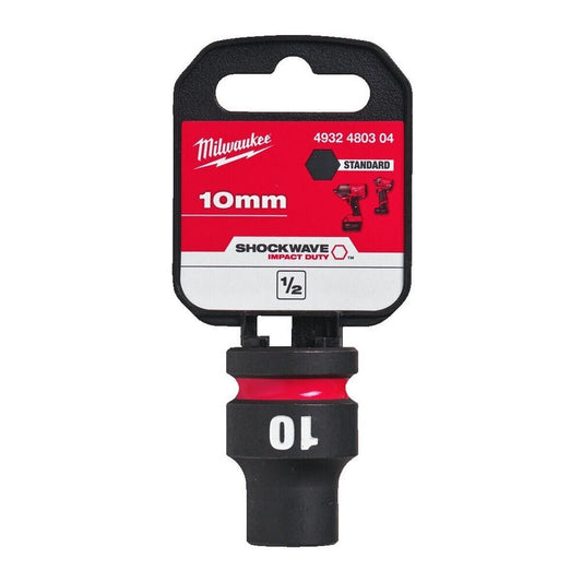 Milwaukee 10mm Shockwave Impact Duty 1/2" Drive Impact Socket 17.5mm Diameter