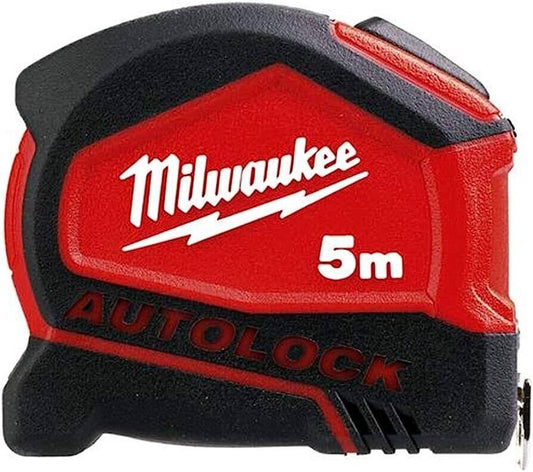 Milwaukee Tape Measure 5m Metric Autolock 25mm Blade Width Pocket Measuring