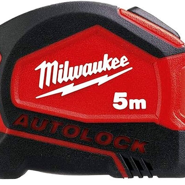 Milwaukee Tape Measure 5m Metric Autolock 25mm Blade Width Pocket Measuring