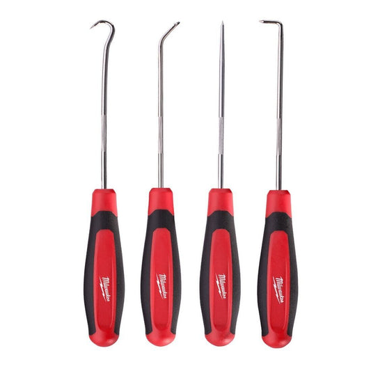 Milwaukee 48-22-9215 4 Piece Hook and Pick Set - Black/Red/Silver