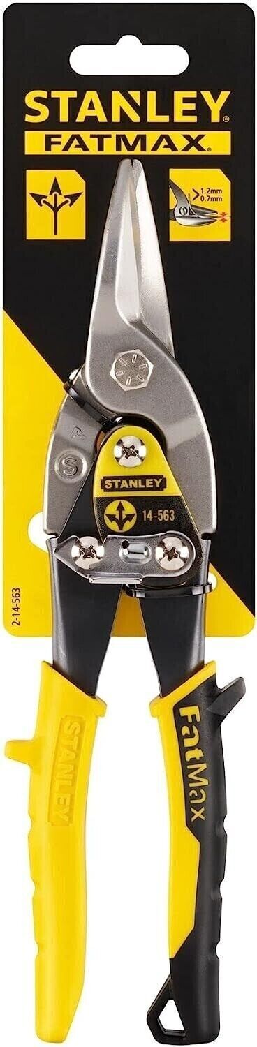 Stanley 2-14-563 Fatmax Aviation Snips Straight Cut Metal Cutter STA214563 250mm