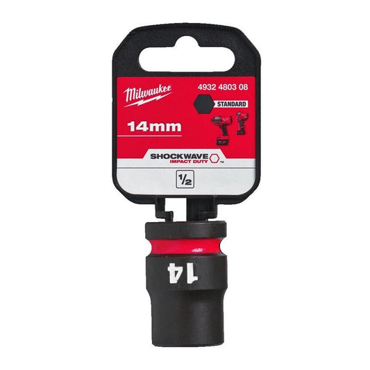 Milwaukee 14mm Shockwave Impact Duty 1/2" Drive Impact Socket 22mm Diameter