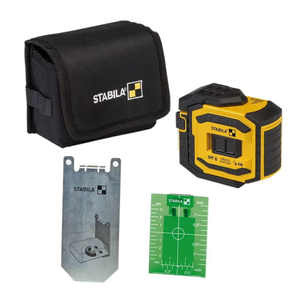 Stabila STBLAX300G Green Cross Line Laser Level 30m Range - 19033