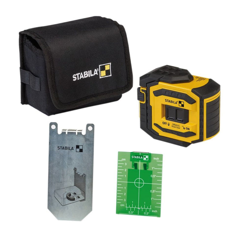 Stabila STBLAX300G Green Cross Line Laser Level 30m Range - 19033