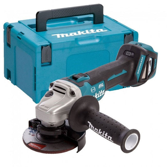 Makita DGA463Z 18V 115mm Brushless Angle Grinder Body With Makpac Case