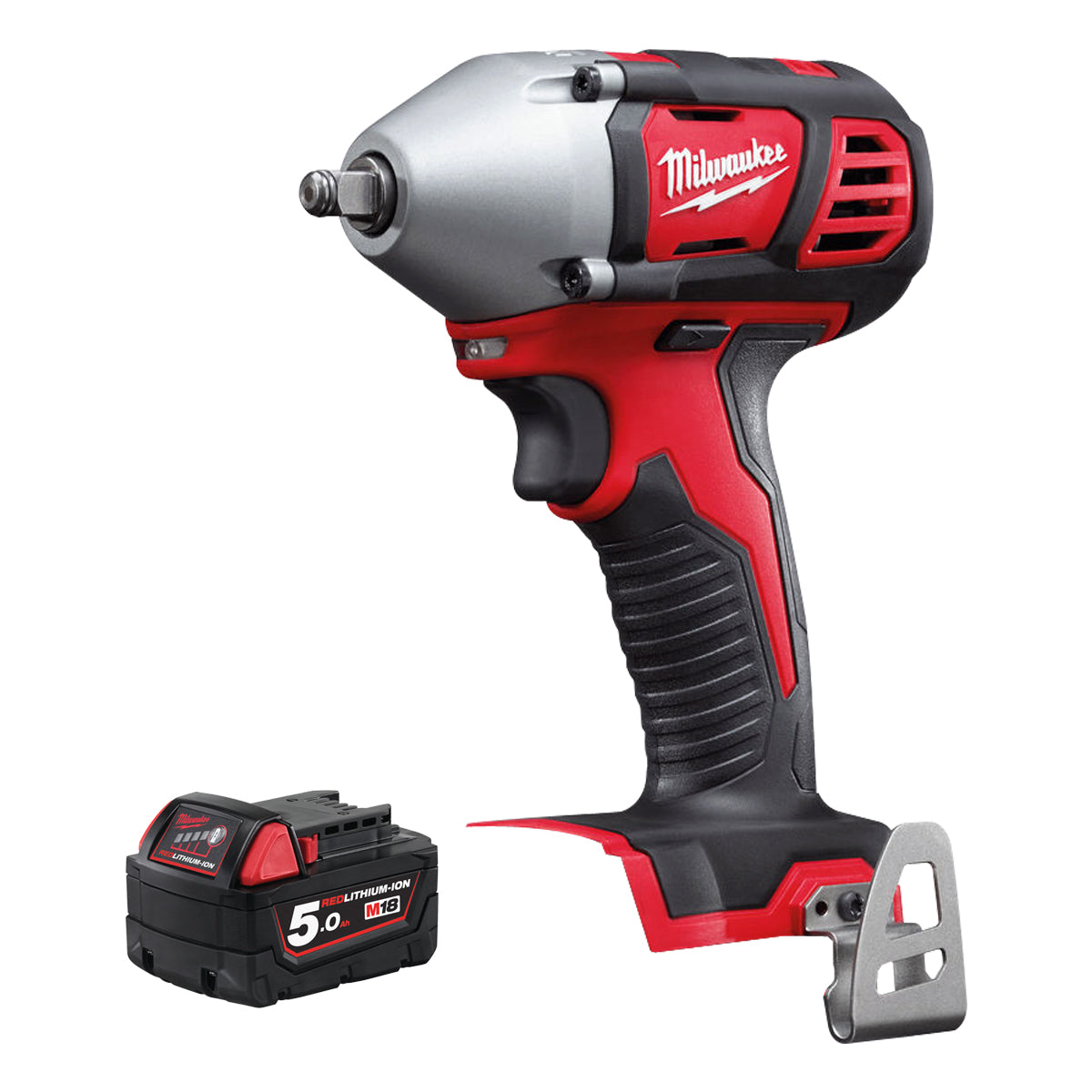 Milwaukee M18BIW38-0 18V 3/8" Compact Impact Wrench with 1 x 5.0Ah Battery