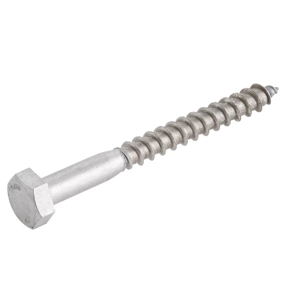 EASYDRIVE HEX BOLT SELF-TAPPING COACH SCREWS 10MM X 100MM 10 PACK