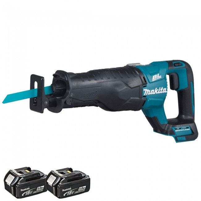 Makita DJR187Z 18v Brushless Reciprocating Saw With 2 x 5Ah Batteries T4TKIT-365