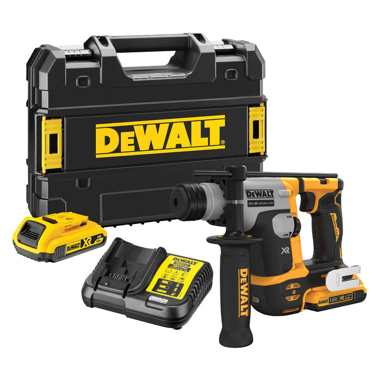 Dewalt DCH172D2 18V XR Ultra-Compact SDS Plus Rotary Hammer With 2 x 2.0Ah Batteries & Charger