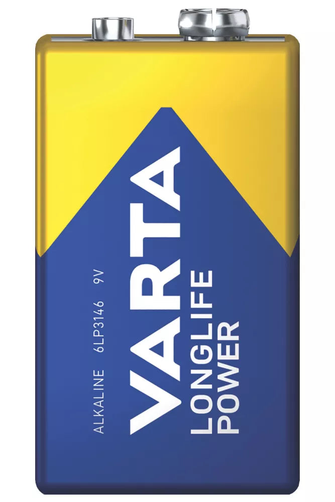 VARTA LONGLIFE POWER 9V ALKALINE HIGH ENERGY BATTERIES 4 PACK