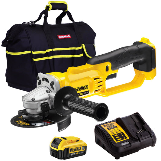 DeWalt DCG412N 18V Li-ion 125mm Angle Grinder with 1 x 4.0Ah Battery & Charger in Bag