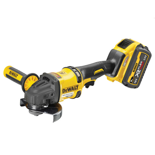 Dewalt DCG418X2 54V FlexVolt 125mm Angle Grinder with 2 x 9.0Ah Battery Charger & Case