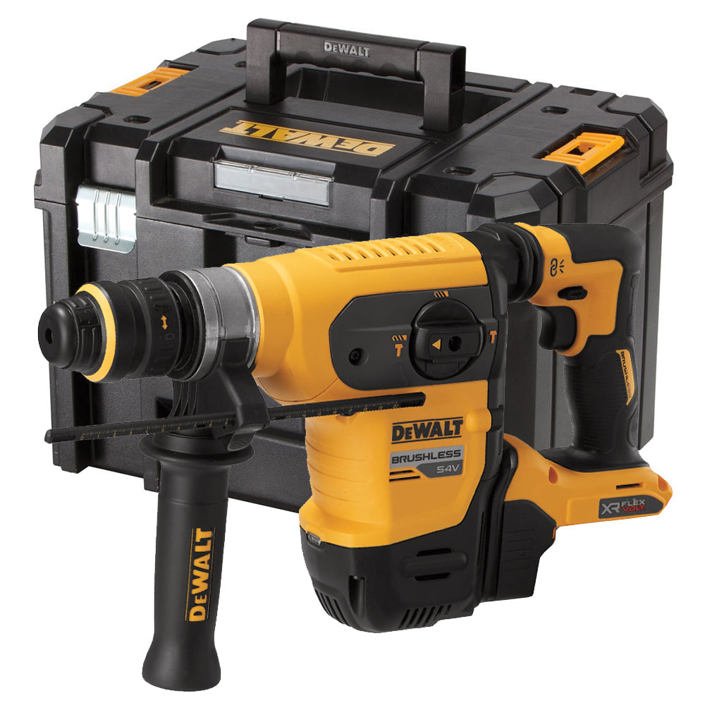 Dewalt DCH417X2 54V FlexVolt Brushless SDS+ Rotary Hammer Drill with 2 x 9.0Ah Batteries Charger & Case