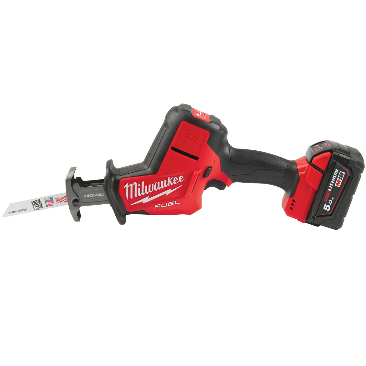 Milwaukee M18FHZ-0 18V Fuel Brushless Hackzall Reciprocating Saw with 1 x 5.0Ah Battery