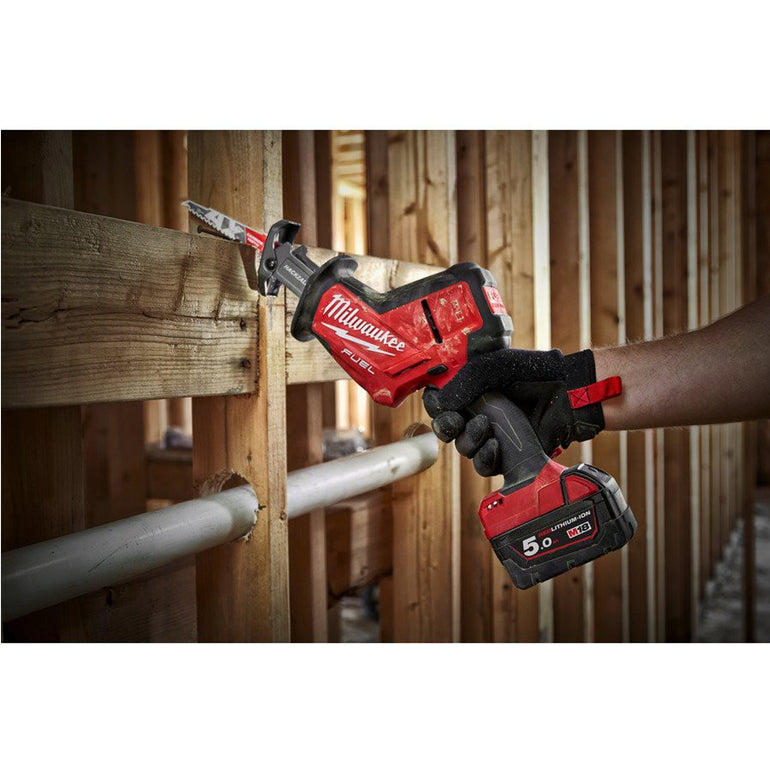 Milwaukee M18FHZ-0 18V Fuel Brushless Hackzall Reciprocating Saw with 1 x 5.0Ah Battery & Charger