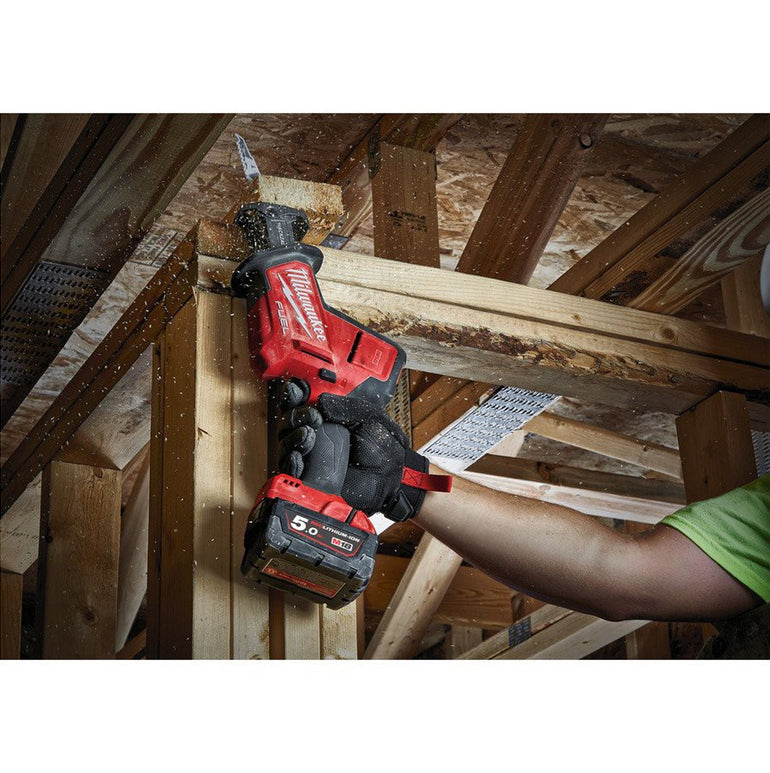 Milwaukee M18FHZ-0 18V Fuel Brushless Hackzall Reciprocating Saw with 1 x 5.0Ah Battery