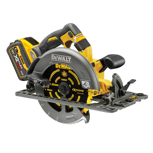 Dewalt DCS579X2 54V Flexvolt Brushless 190mm Circular Saw with 2 x 9.0Ah Battery Charger & Case