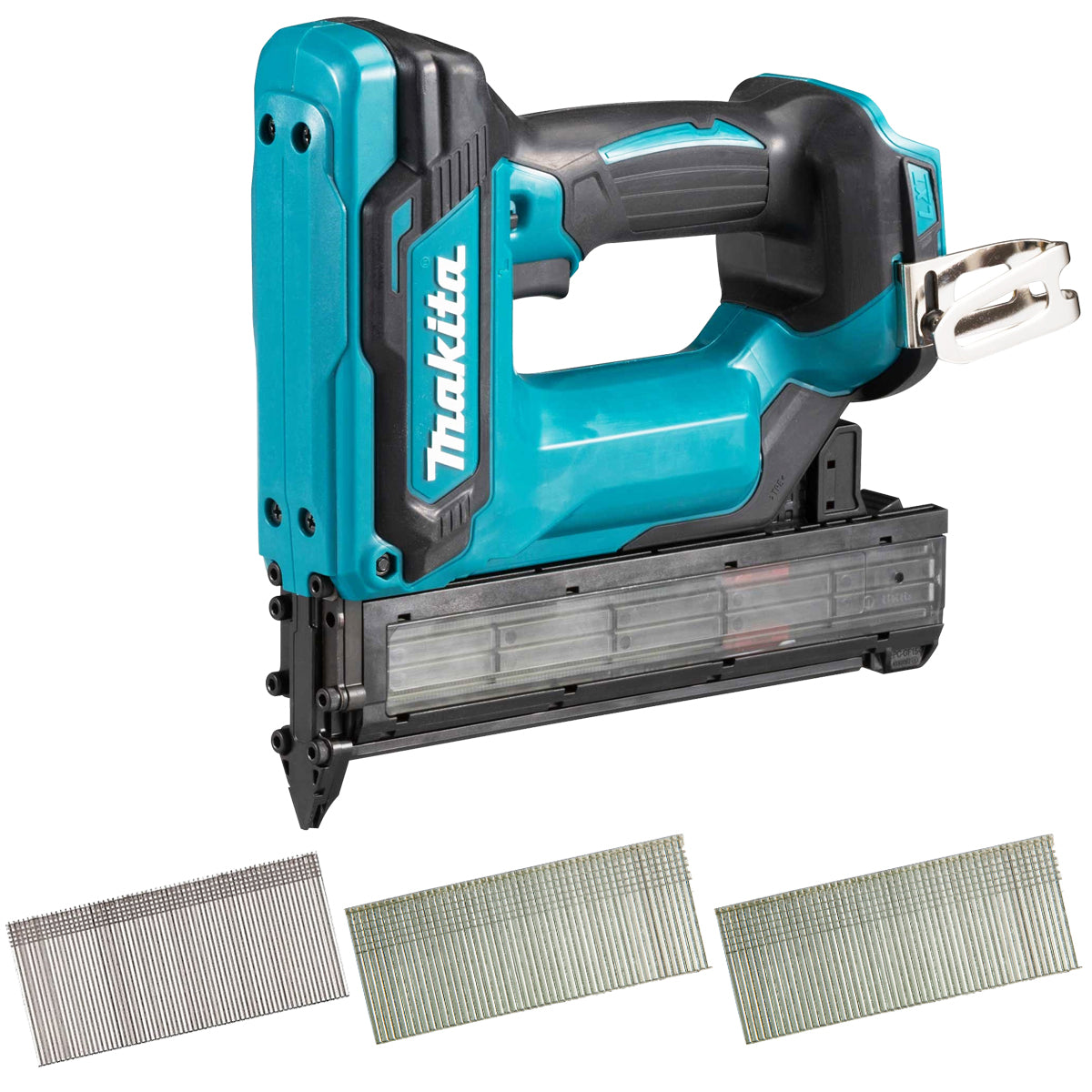 Makita DFN350ZJ 18V Brad Nailer with 20mm, 25mm, 30mm Gauge Brad Nails