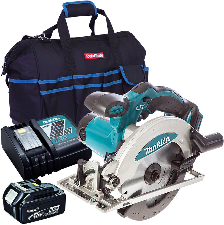 Makita DSS610Z 18V 165mm Cordless Circular Saw with 1 x 5.0Ah Battery Charger & Bag