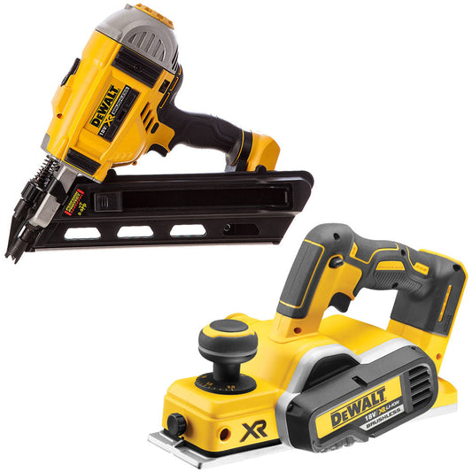 DeWalt DCN692N 18V First Fix 90mm Framing Nailer With DCP580N 18V Planer Body