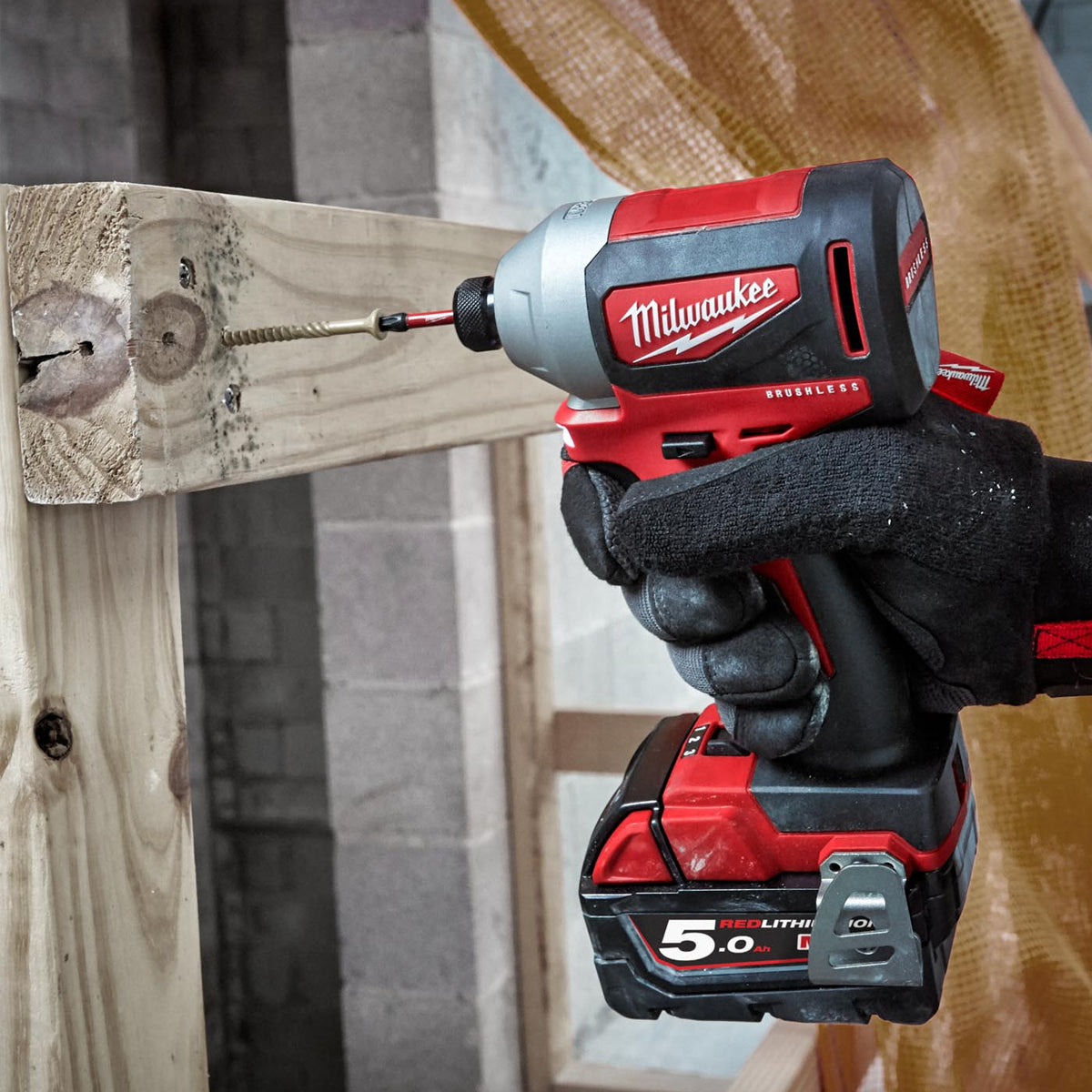 Milwaukee M18BLID2-0 1/4" Brushless Hex Impact Driver with 2 x 5.0Ah Battery Charger & Bag