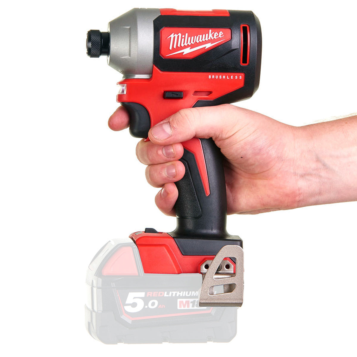 Milwaukee M18BLID2-0 1/4" Brushless Hex Impact Driver with 1 x 5.0Ah Battery Charger & Bag