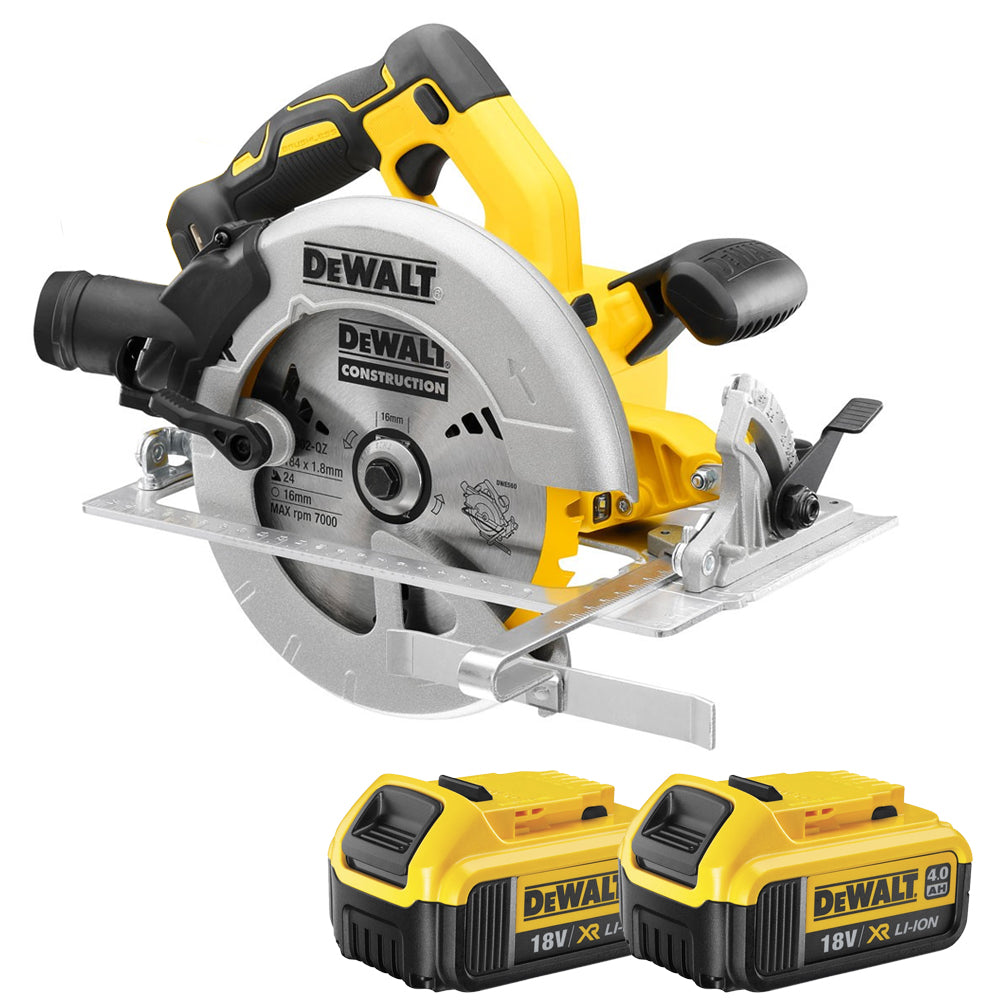 DeWalt DCS570N 18V 184mm Brushless Circular Saw with 2 x 4.0Ah Batteries