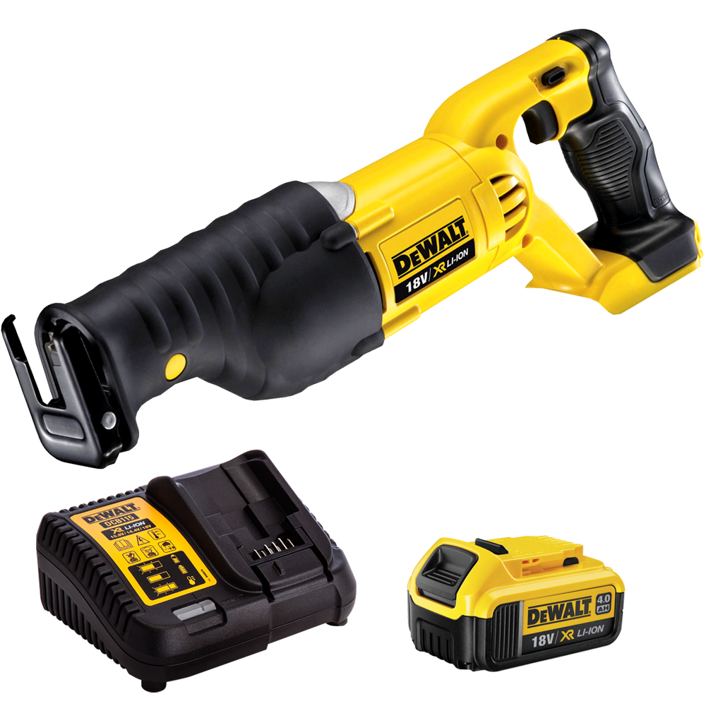 DeWalt DCS380N 18V XR Reciprocating Saw with 1 x 4.0Ah Battery Charger