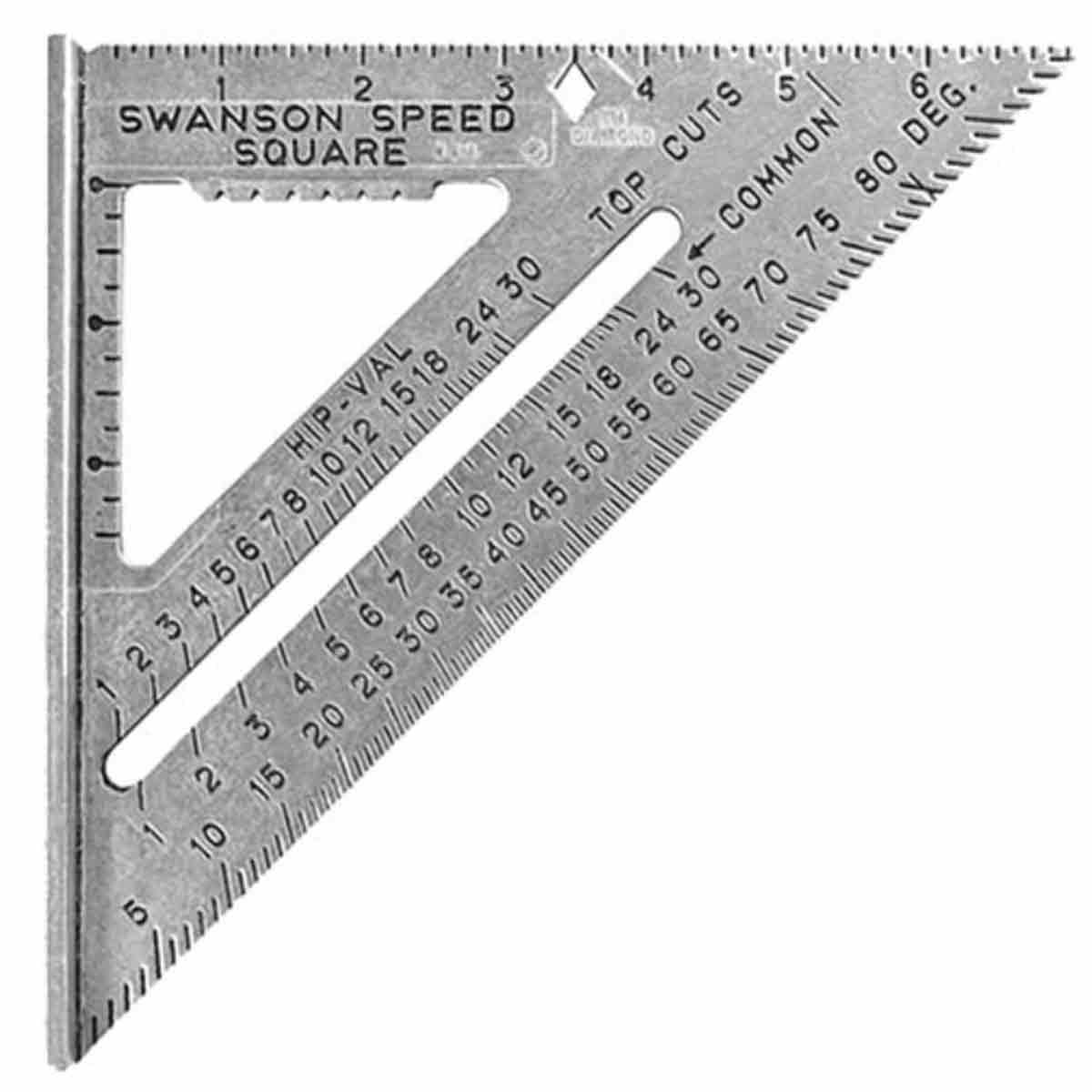 Swanson SWA-S0101 7" Imperial Speed Square with Instruction Book