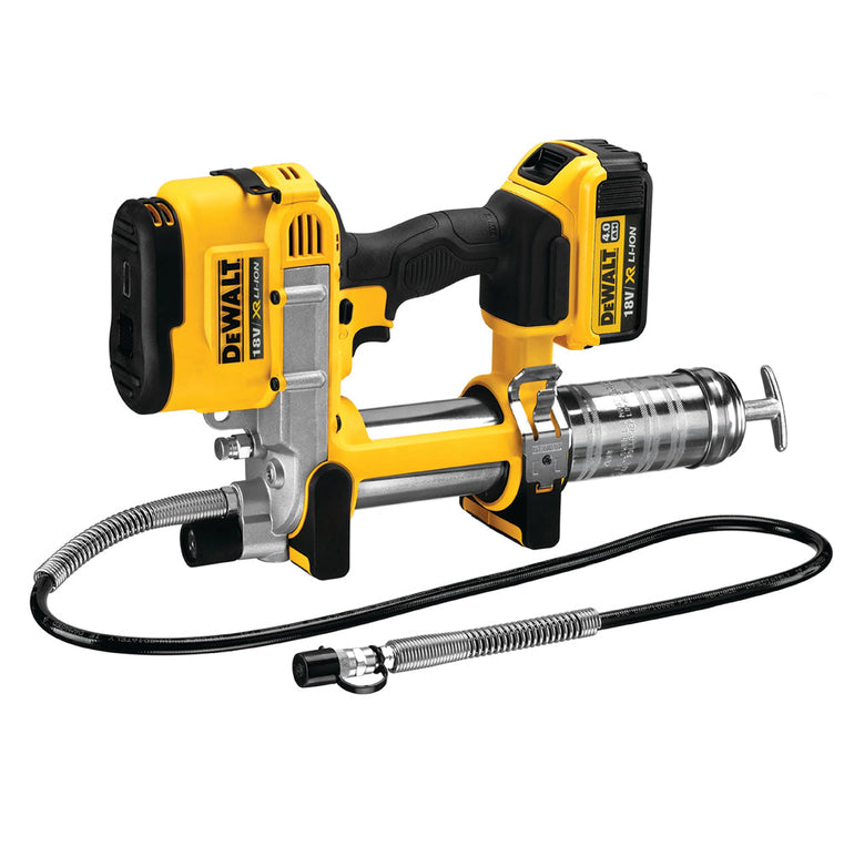 Dewalt DCGG571M1 18V XR Grease Gun With 1 x 4.0Ah Battery Charger