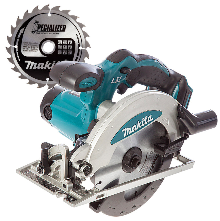 Makita DSS610Z 18V LXT 165mm Cordless Circular Saw with 24T Saw Blade